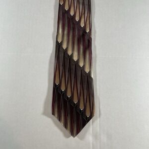 Murano Italy Silk Designer Tie Geometric Formal Pattern Made‎ in USA